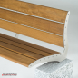 Preview: SITZBANK THETIS Edelstahl, Holz, Zeitlos / Bequem